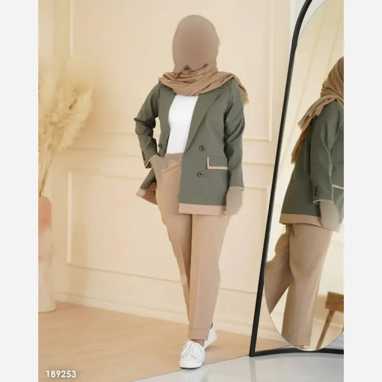 کت شلوار زنانه مدل سوران جنس لنینت در رنگبندی متنوع سایز 38 تا 46