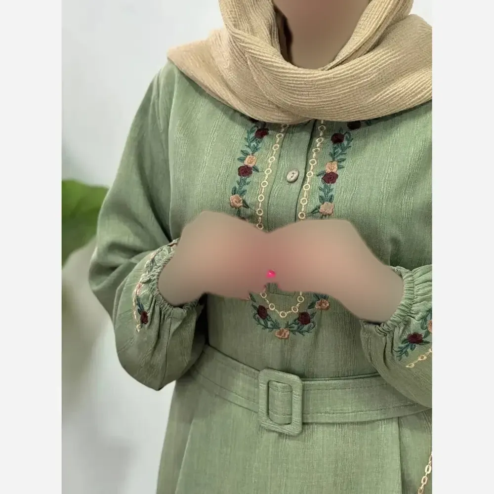 پیراهن زنانه بلند شانتون خنک مدل پریدخت فری سایز مناسب بارداری و شیردهی
