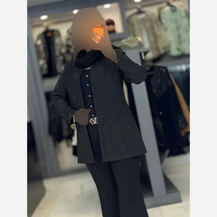 کت مجلسی زنانه مدل نگین شش ضلعی جنس مازراتی اعلا