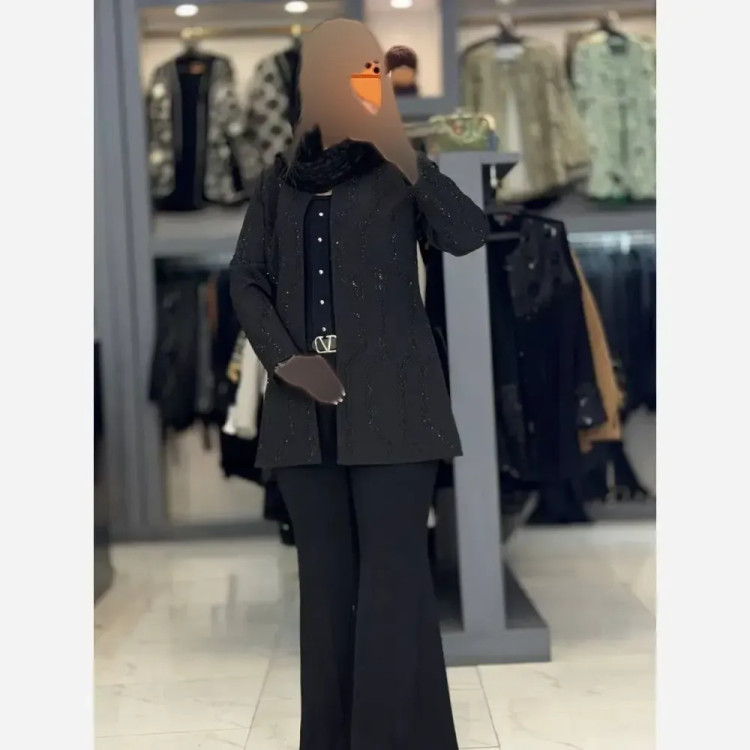 کت مجلسی زنانه مدل نگین شش ضلعی جنس مازراتی اعلا
