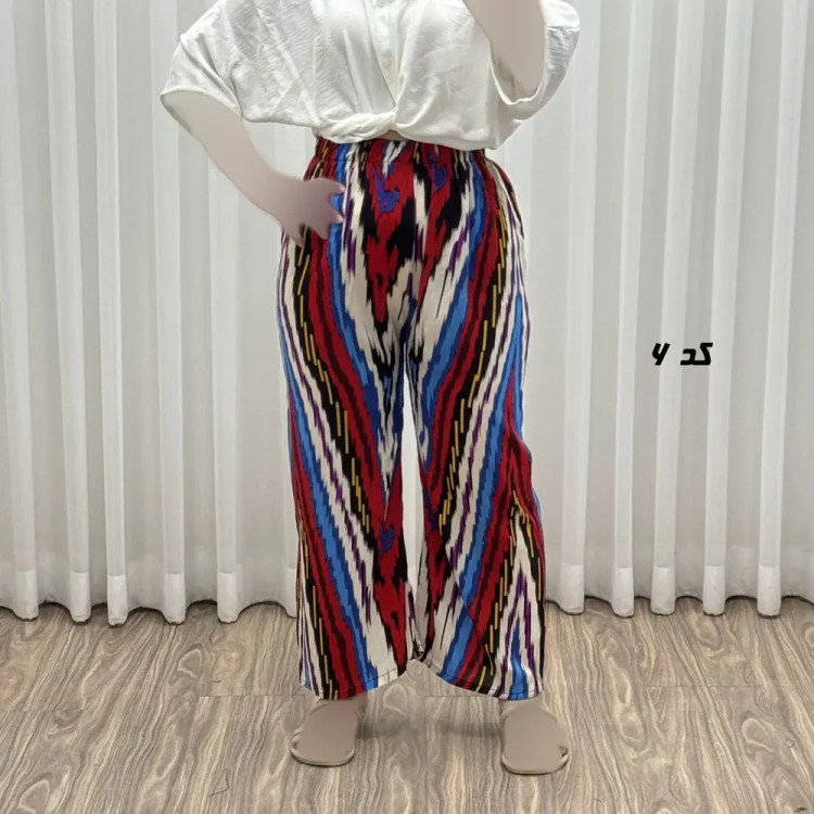 شلوار راحتی زنانه نخی فری سایز مناسب تا سایز 46 مدل P1986