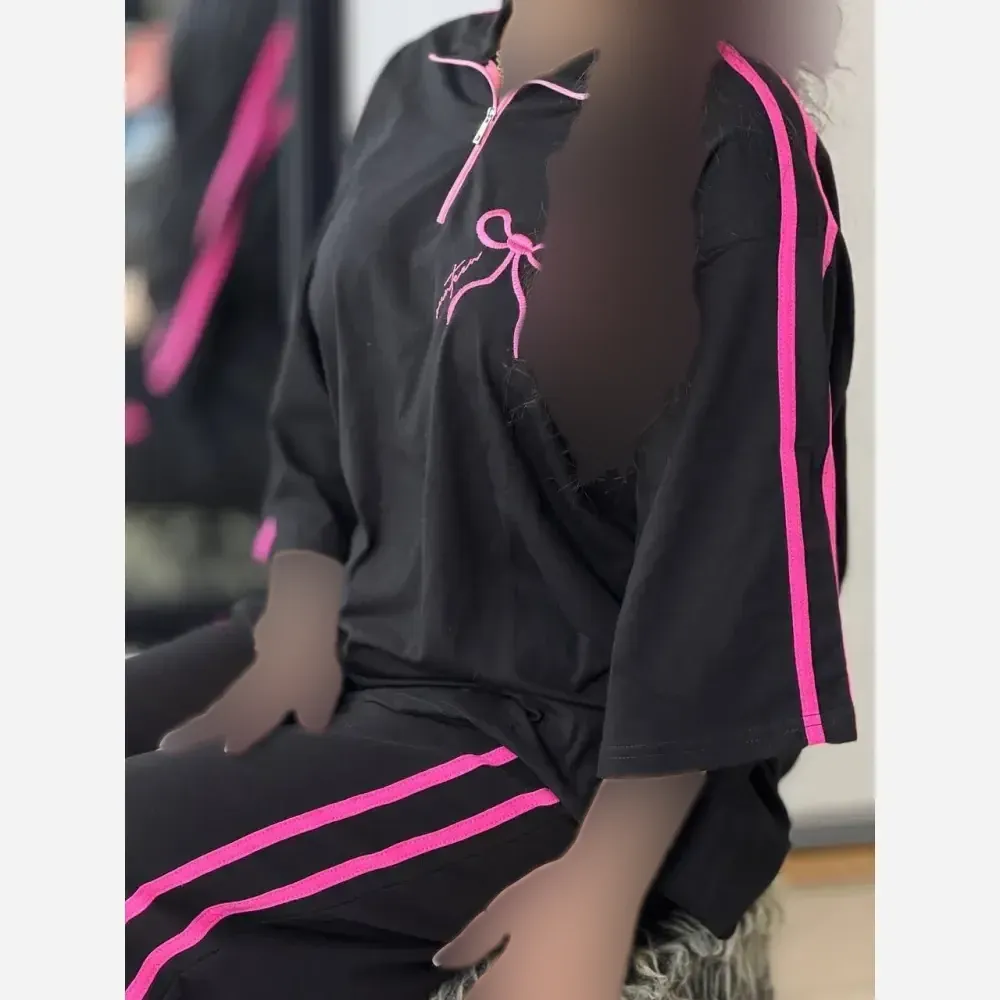 ست تیشرت و شلوار زنانه مدل ژاله جنس نخ پنبه فری سایز 38 تا 46 (3)