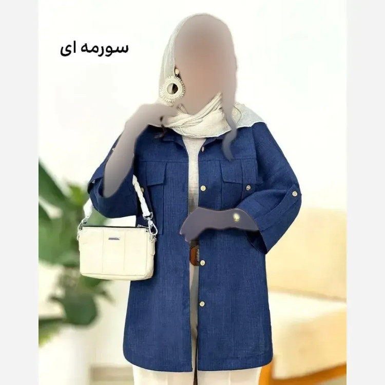 شومیز زنانه مدل دیانا جنس لنین نچرال فری سایز 36 تا 46 (3)