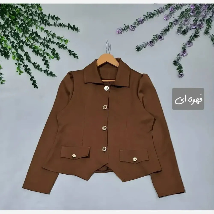 ست کت و دامن زنانه سه تیکه پارچه مازراتی با پاپیون جداگانه