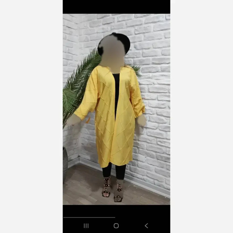 مانتو کیمونو زنانه جنس کرسپو امبوری فری سایز تا 48