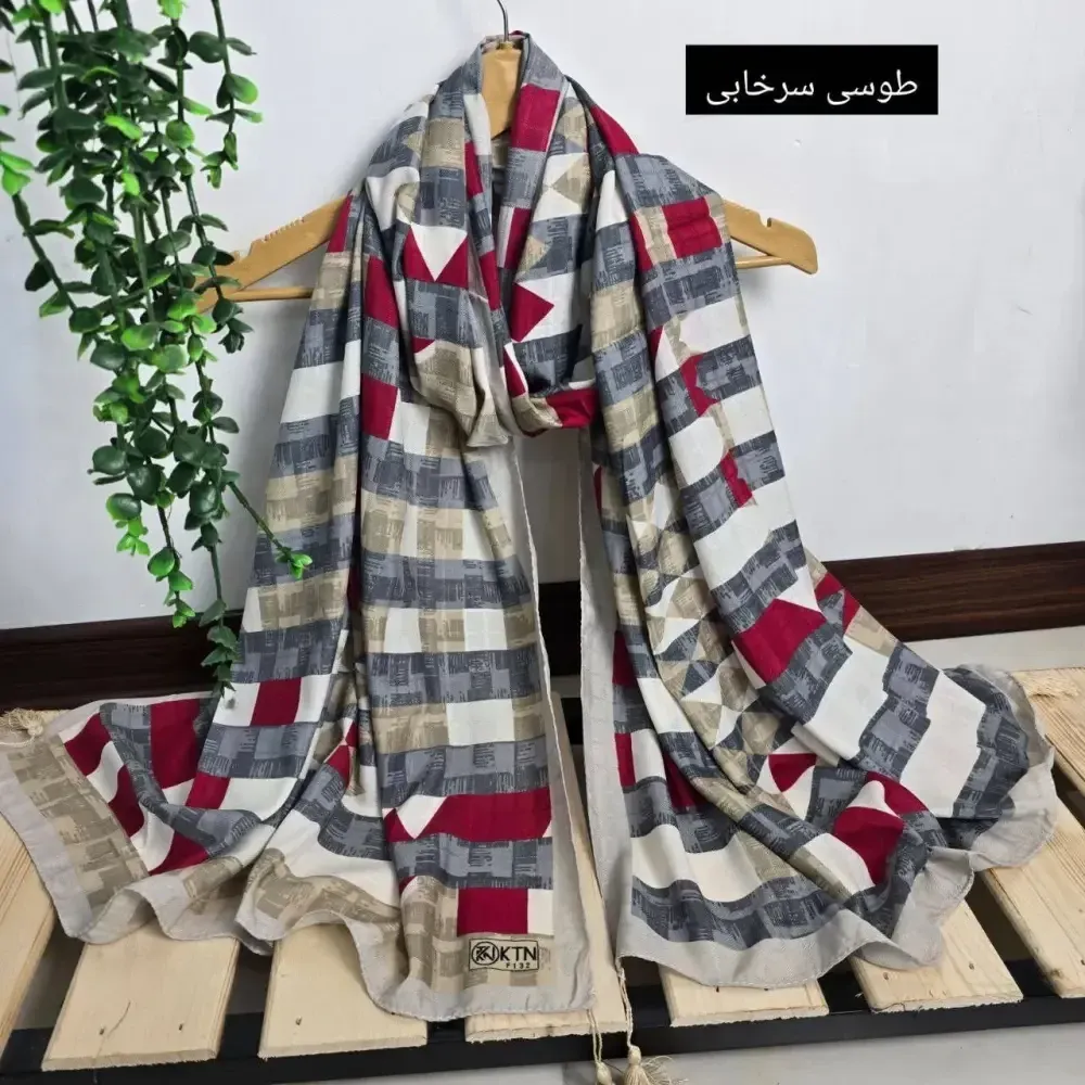 شال نخی ژاکارد مدل کیانا ابعاد 70 در 190 سانتیمتر