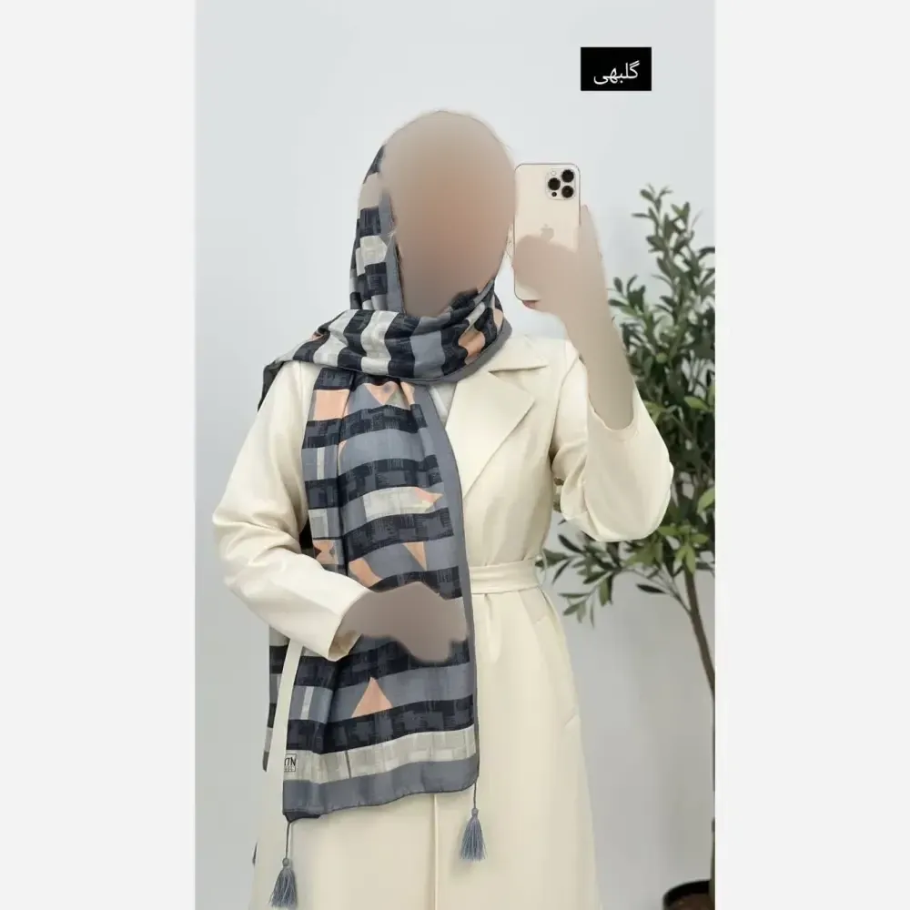 شال نخی ژاکارد مدل کیانا ابعاد 70 در 190 سانتیمتر