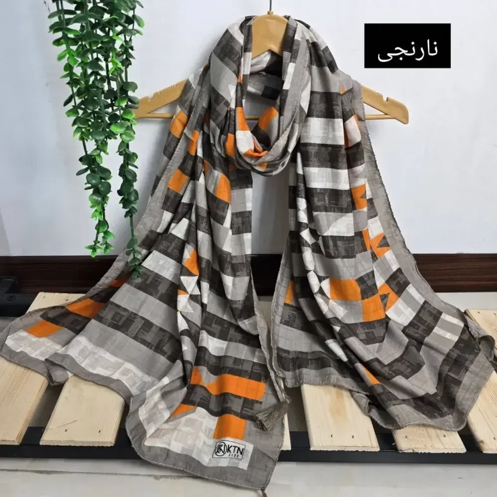 شال نخی ژاکارد مدل کیانا ابعاد 70 در 190 سانتیمتر