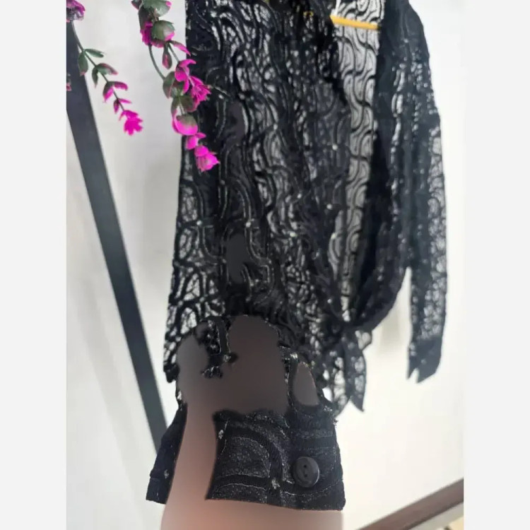شومیز مجلسی زنانه مدل گره ای جنس دانتل گیپور فری سایز 36 تا 46