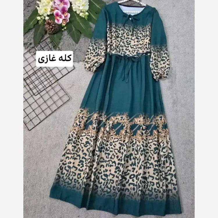 پیراهن ساحلی زنانه مدل زعفران جنس بوگاتی فری سایز 36 تا 46 (2)