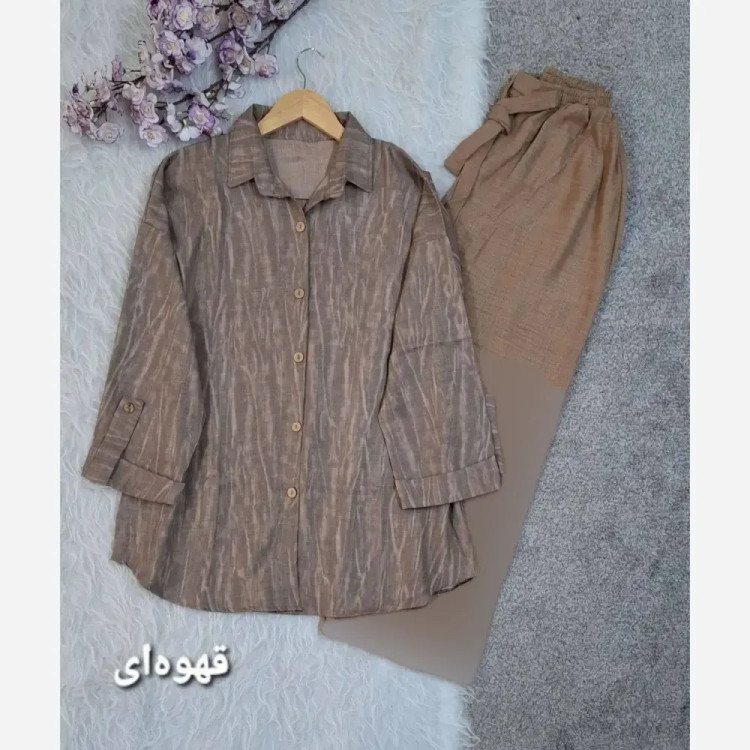 ست شومیز و شلوار زنانه جنس لاریس خنک تابستانه سایز 38 تا 48