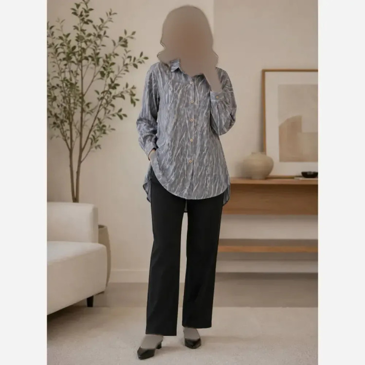 ست شومیز و شلوار زنانه جنس لاریس خنک تابستانه سایز 38 تا 48
