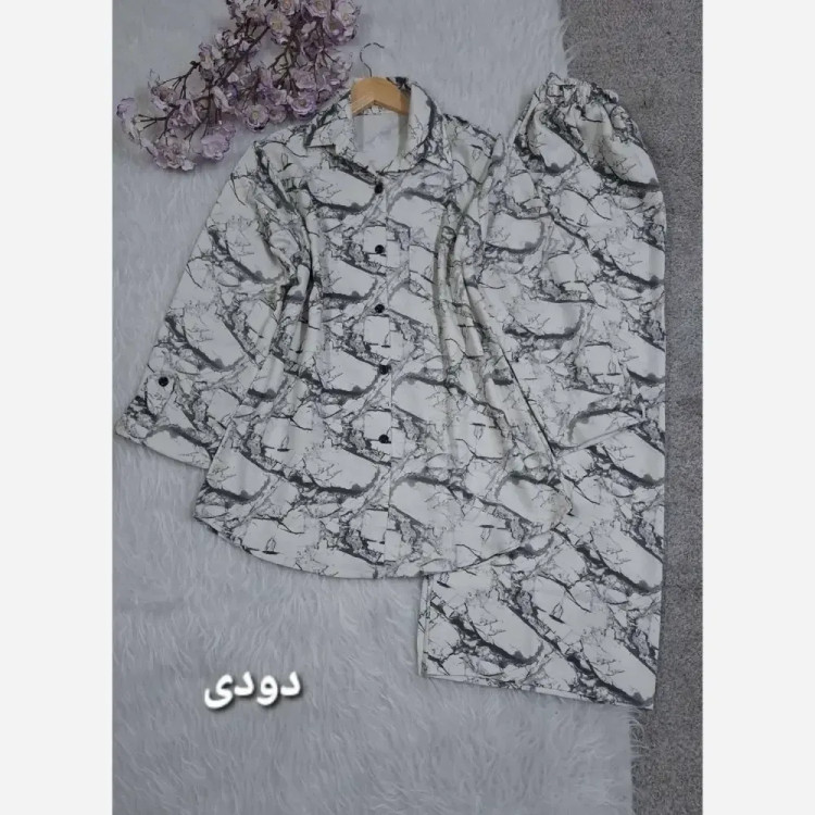 ست شومیز و شلوار زنانه جنس لاریس ابر و بادی چهار فصل