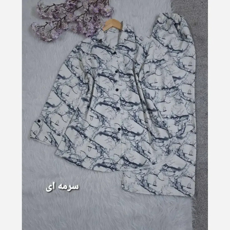 ست شومیز و شلوار زنانه جنس لاریس ابر و بادی چهار فصل