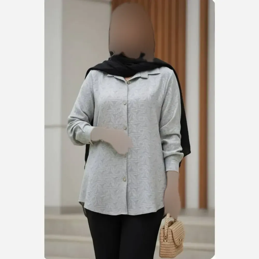 شومیز زنانه طرح دار جنس مراکشی دانتل فری سایز 36 تا 46