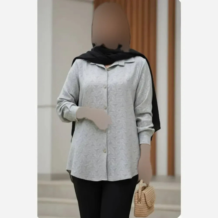 شومیز زنانه طرح دار جنس مراکشی دانتل فری سایز 36 تا 46