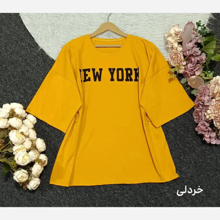 تیشرت لانگ طرح شیکاگو نخ پنبه درجه یک فری سایز