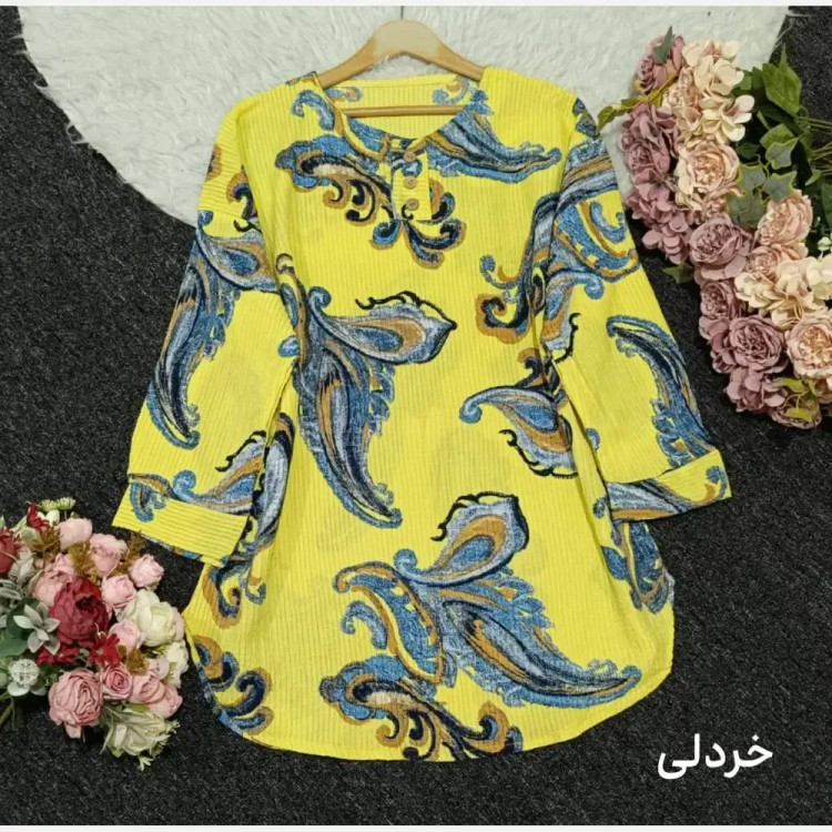 شومیز مانتویی زنانه جنس لینزی پنبه فری سایز مناسب 38 تا 48
