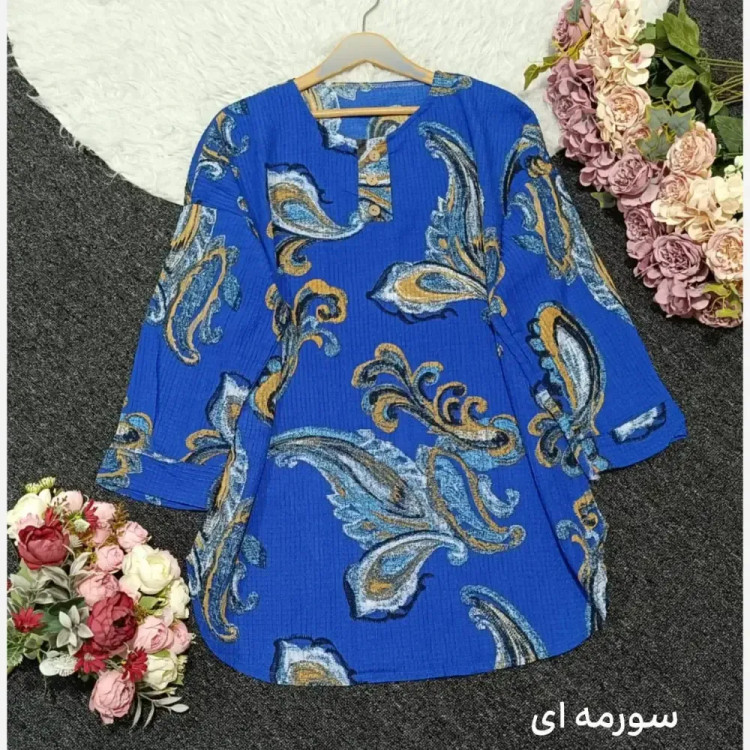 شومیز مانتویی زنانه جنس لینزی پنبه فری سایز مناسب 38 تا 48