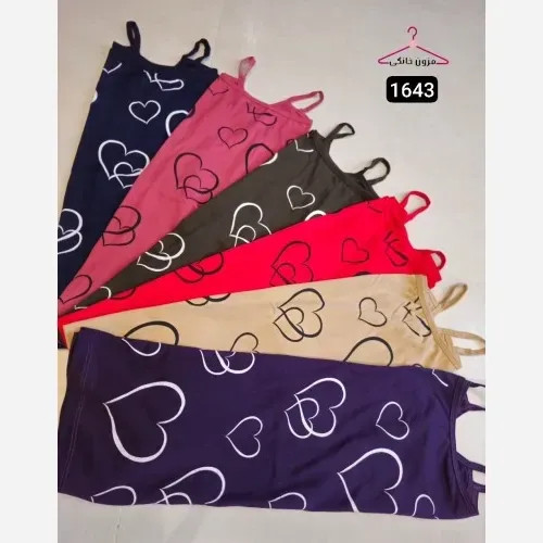 تاپ راحتی زنانه طرح قلبی جنس ویسکوز فری سایز بزرگ مناسب سایز 44 تا 60