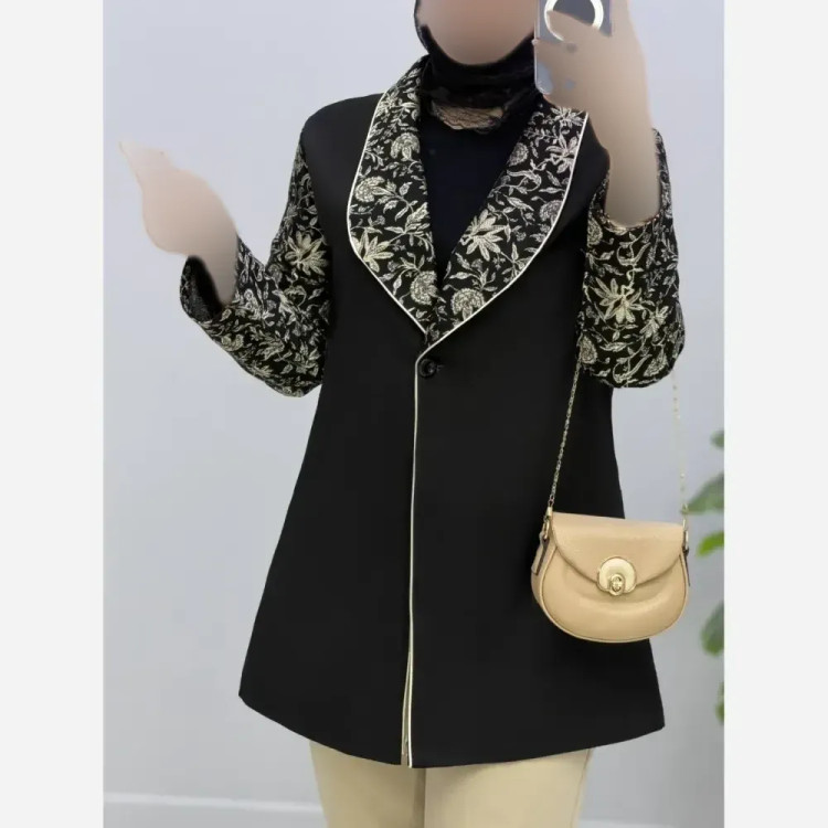 مانتو کتی زنانه مدل دیبا جنس مازراتی با خرجکار سوزندوزی نپالی
