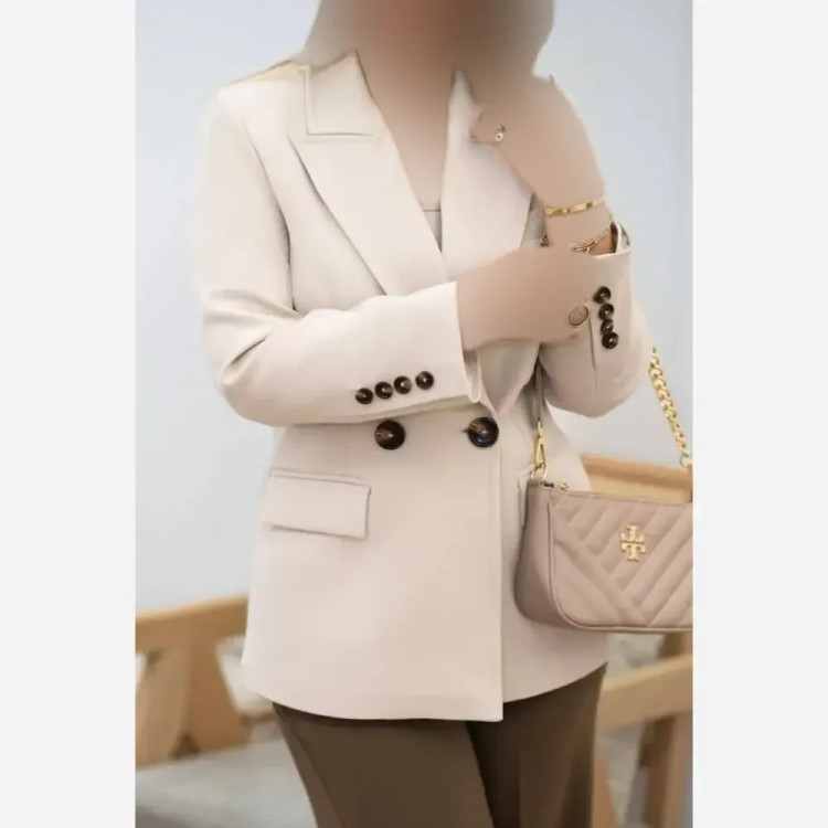 کت و شلوار زنانه مزونی مدل تینا جنس مازراتی درجه یک