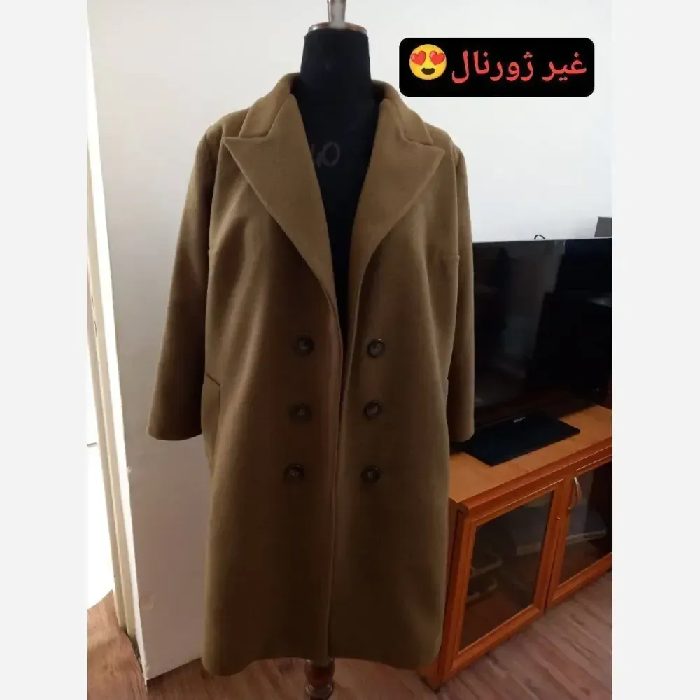 پالتو مجلسی زنانه جنس فوتر ترک دورو کوبیده قد 100 سایز 44 تا 46 آستردار