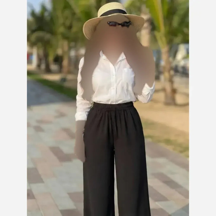 شلوار زنانه مورگان کمر کش لخت و لطیف سایز بزرگ