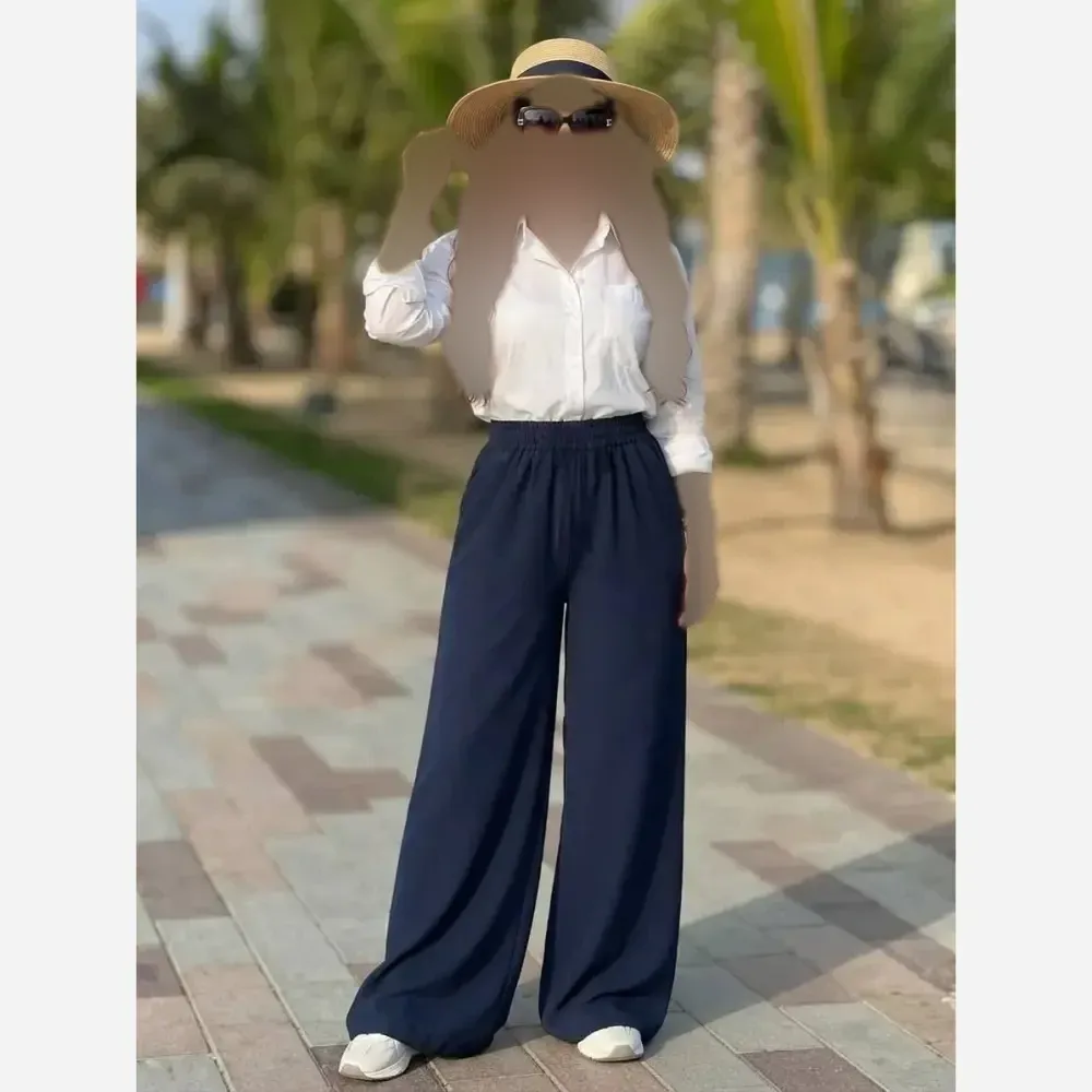 شلوار زنانه مورگان کمر کش لخت و لطیف سایز بزرگ