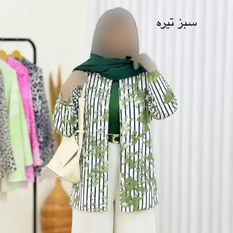 شومیز مانتویی زنانه مدل بهشت جنس سوپر نخ خارجی فری سایز (2)