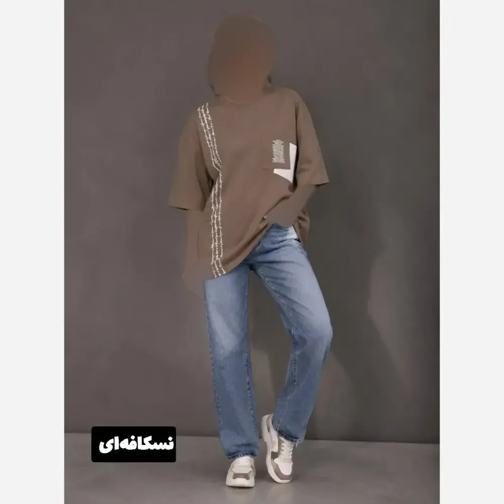 تیشرت لانگ زنانه مدل اورانوس 2 جنس پنبه سوپر درجه یک فری سایز 38 تا 52