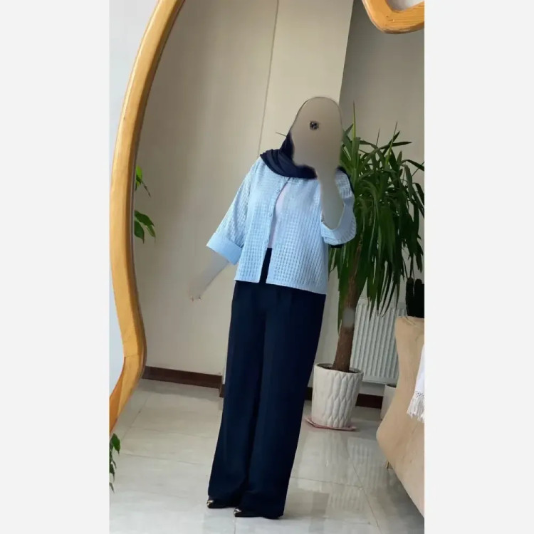 شومیز زنانه باکسی جنس شیشهای فری سایز مناسب 38 تا 46