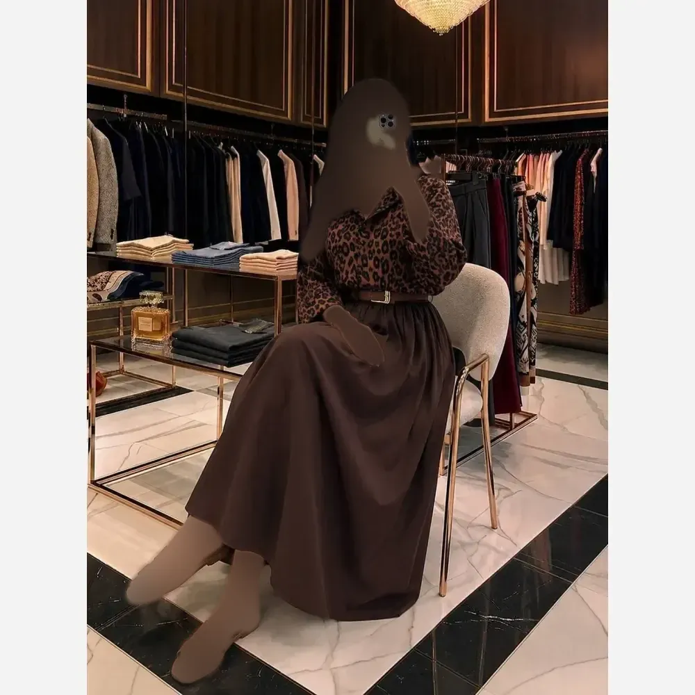 ست شومیز و دامن زنانه جنس لنین و بوگاتی سایز 36 تا 46 به همراه کمربند