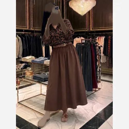 ست شومیز و دامن زنانه جنس لنین و بوگاتی سایز 36 تا 46 به همراه کمربند