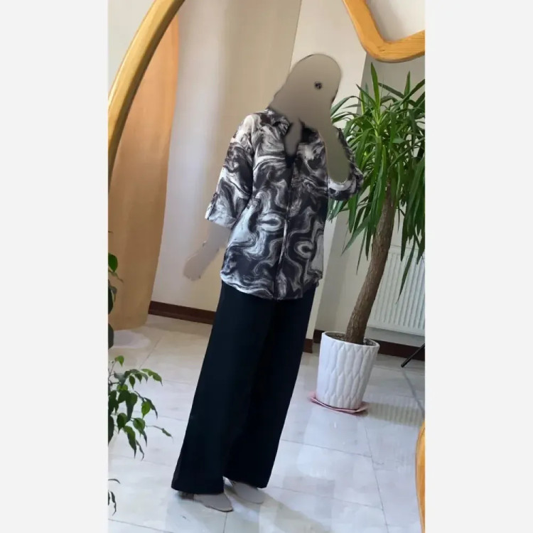 شومیز زنانه شانتون ابرنگی فری سایز 40 تا 46