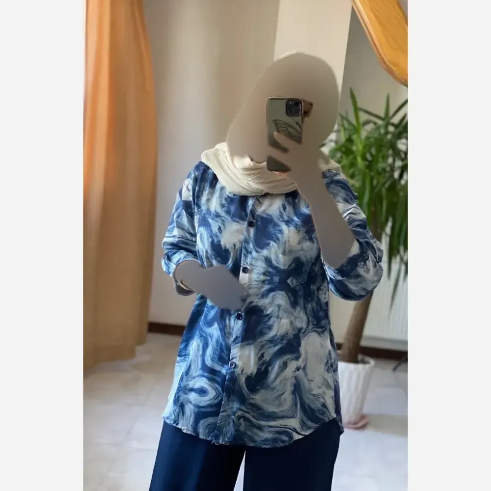 شومیز زنانه شانتون ابرنگی فری سایز 40 تا 46