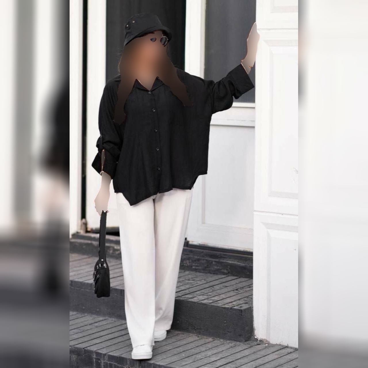 شومیز مانتویی سایز بزرگ دورسینه 150 مناسب تا سایز 56
