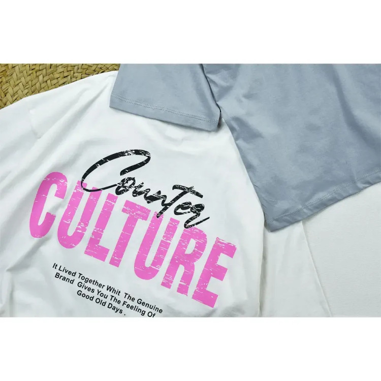 تیشرت لانگ زنانه طرح CULTURE کد 11775 جنس پنبه