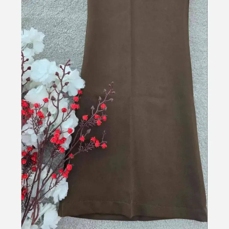 شلوار زنانه دمپا گشاد مازراتی کمر دکمه ای سایز 40 تا 50