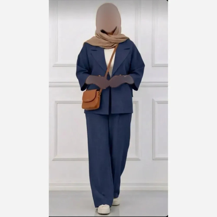 ست مانتو و شلوار زنانه مدل آیسو جنس شانتون صوفیا فری سایز تا 46