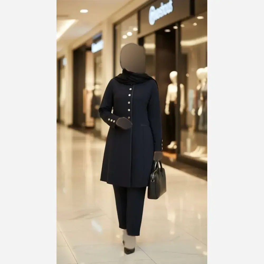 ست مانتو و شلوار رسمی زنانه مدل دیانا جنس پرشیا گرم بالا سایز 38 تا 50