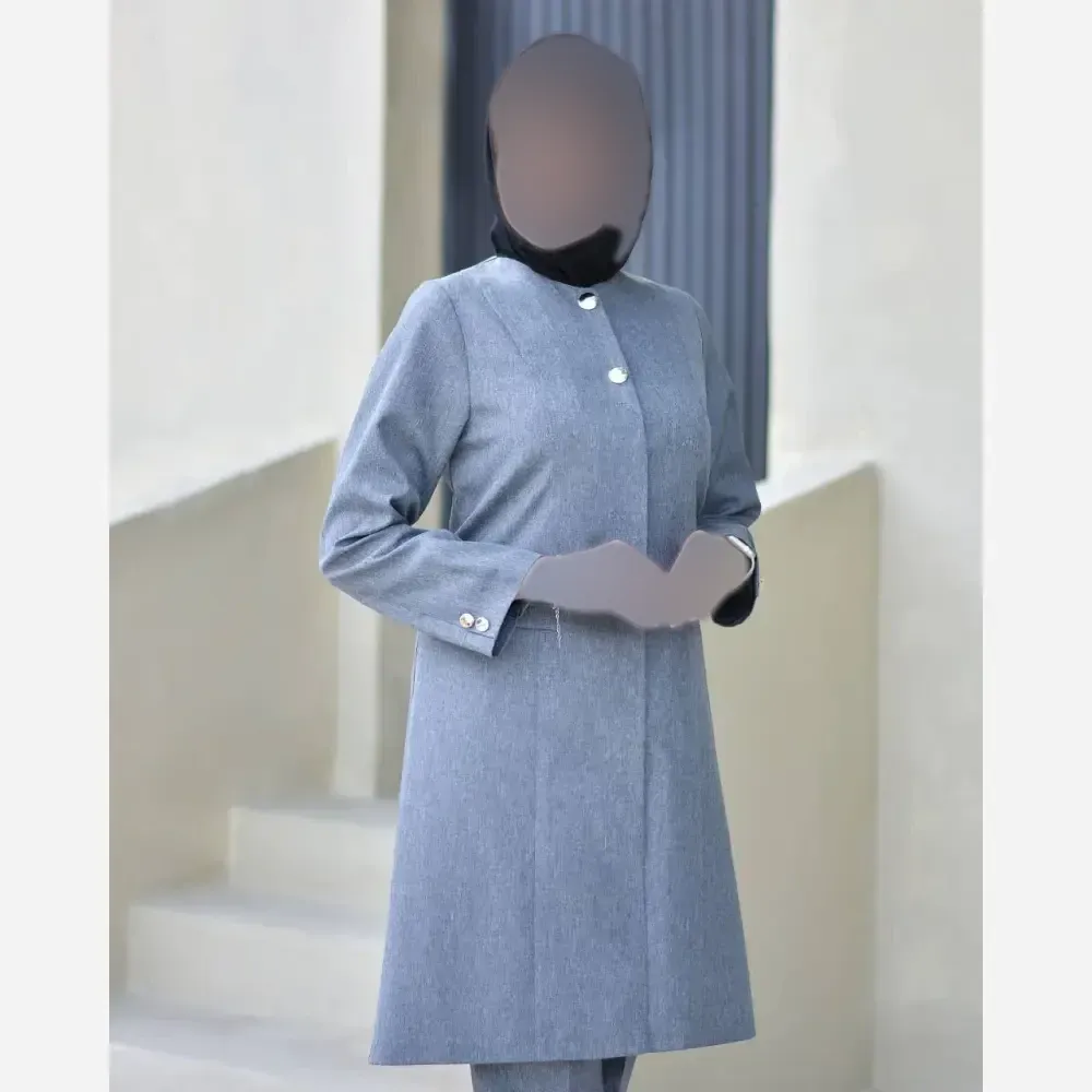 مانتو شلوار اداری زنانه مدل ساغر جنس پرشیا با کیفیت در 6 رنگ متنوع