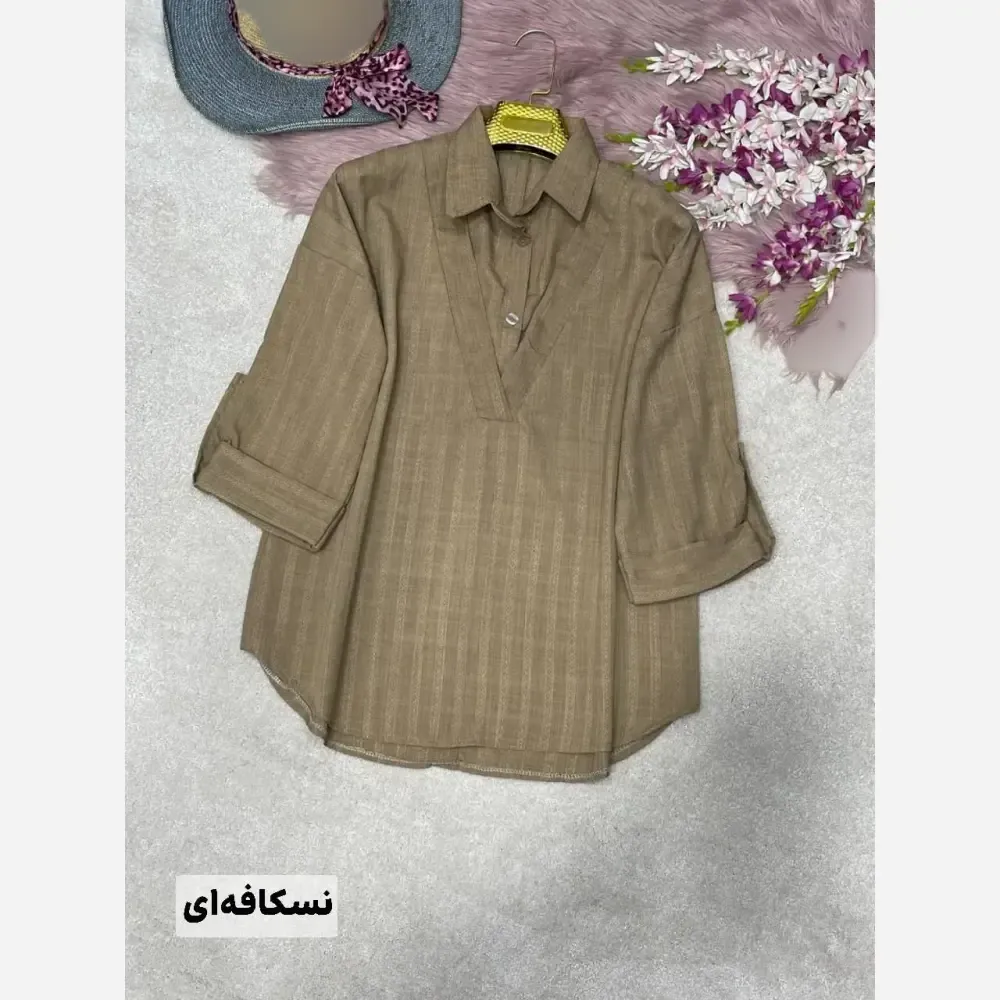 شومیز گره ای ساحل جنس کرپ بوگاتی فری سایز 38 تا 48