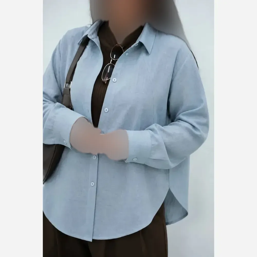 شومیز زنانه مدل هایلی جنس شانتون فری سایز 38 تا 46