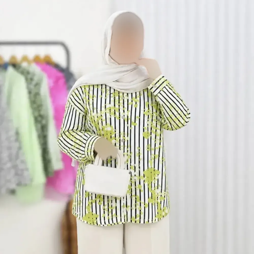 شومیز مانتویی زنانه مدل بهشت جنس سوپرنخ خارجی فری سایز تا 48