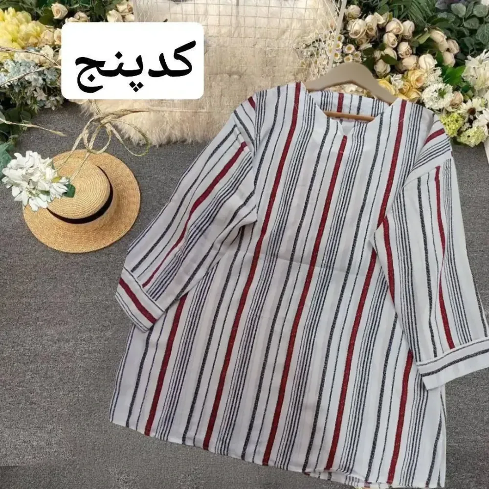 تونیک تابستانه زنانه جنس کرپ خنک فری سایز مناسب سایز 40 تا 48