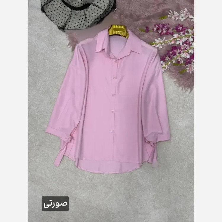 شومیز زنانه مدل گره ای نیکی جنس پری خنک و سبک فری سایز 38 تا 48