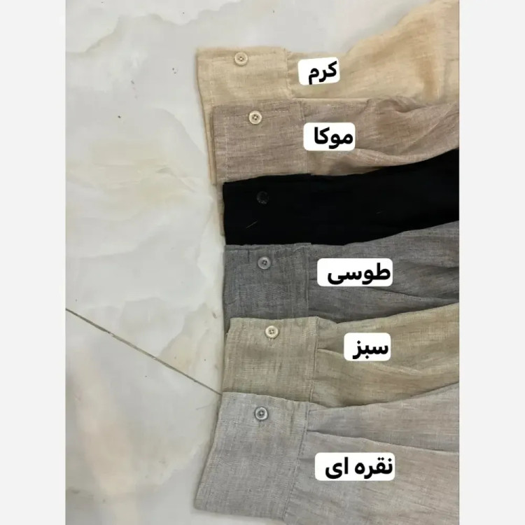 مانتو لنین زنانه مدل بغل هلال فری سایز جنس لنین ترک وارداتی