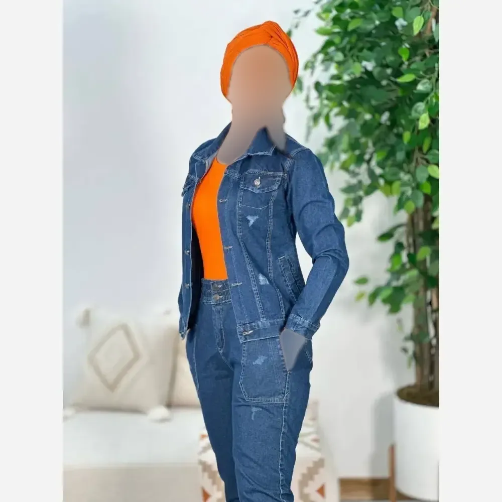 کت جین کوتاه زنانه جنس جین ضخیم سنگشور شده در رنگبندی متنوع سایز 36 تا 50