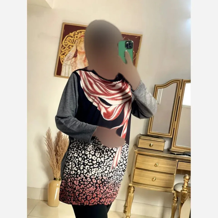 تونیک زنانه قواره دار مدل ساحل جنس گلکسی و فانریپ سایز فری 38 تا 48 (2)